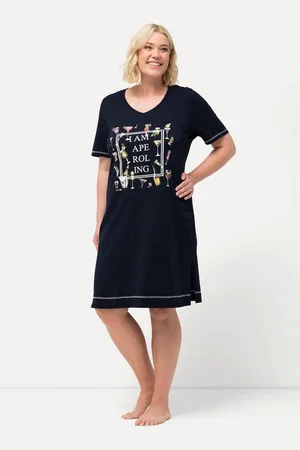 Ulla Popken Bigshirt Bigshirt bedruckt V-Ausschnitt Halbarm - Verkäufer: Popken Fashion Group