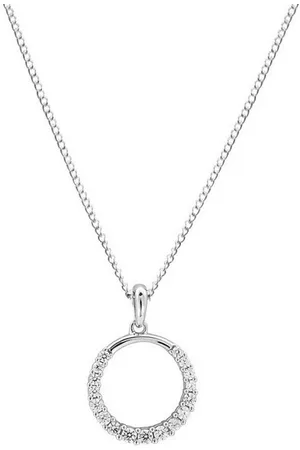 ALEXANDER YORK Kette mit Anhänger CIRCLE ZIRKONIA rhodiniert, 2-tlg., 925 Sterling Silber - Verkäufer: