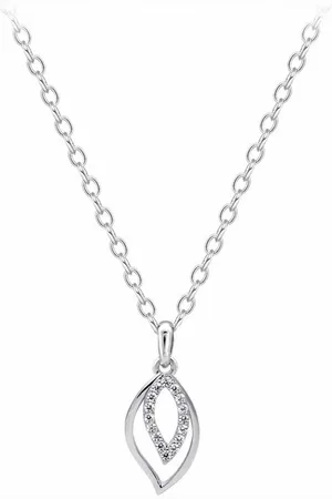 ALEXANDER YORK Kette mit Anhänger LEAF ZIRKONIA rhodiniert, 2-tlg., 925 Sterling Silber - Verkäufer: