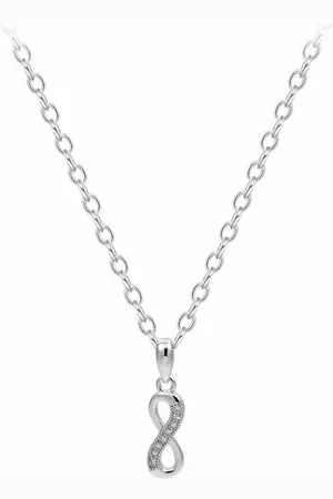 ALEXANDER YORK Kette mit Anhänger INFINITY rhodiniert, 2-tlg., 925 Sterling Silber - Verkäufer:
