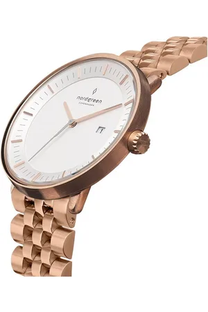 nordgreen Quarzuhr Damen Uhr PH36RG5LROXX Philosopher Rosé vergoldet mit Datums, (1-tlg) - Verkäufer: Juwelier-Bacak