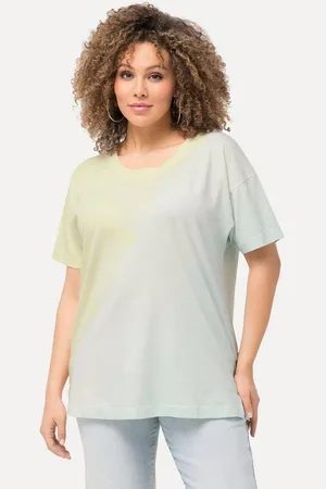 Ulla Popken T-Shirt T-Shirt Spray-Druck Rundhals Halbarm - Verkäufer: Popken Fashion Group