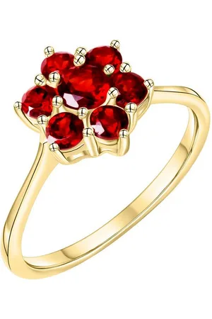 ELLEN K. Fingerring 585/- Gelbgold Granat