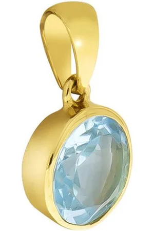 ELLEN K. Kettenanhänger 585/- Gelbgold Blautopas