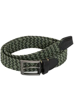 Redbridge Stoffgürtel Red Bridge Herren Gürtel Geflochten mit Leder Khaki-Schwarz 105 Premium Qualität - Verkäufer: ChillDeal