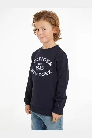Tommy Hilfiger Sweatshirt MONOTYPE FLOCK REG SWEATSHIRT Kinder bis 16 Jahre mit Logoschirftzug