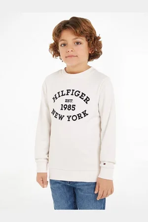 Tommy Hilfiger Sweatshirt MONOTYPE FLOCK REG SWEATSHIRT Kinder bis 16 Jahre mit Logoschirftzug