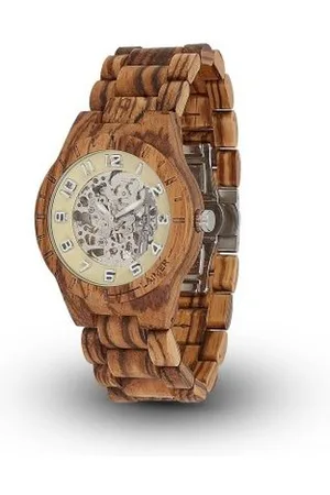 Laimer Quarzuhr Automatik Armbanduhr "Ralf" Zebranoholz / Edelstahl 0097 - Verkäufer: Schmuck-Uhren-Trends