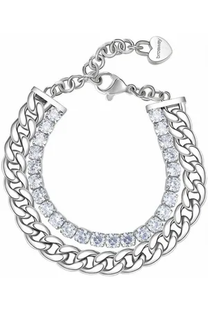 Brosway Kette mit Einhänger Double steel bracelet with zircons Desideri BEI071 - Verkäufer: Parfümerie Wilhelm Haas