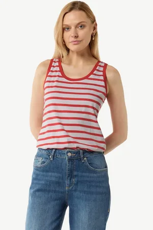 Comma, Shirttop Tanktop mit Streifenmuster Logo - Verkäufer: s.Oliver