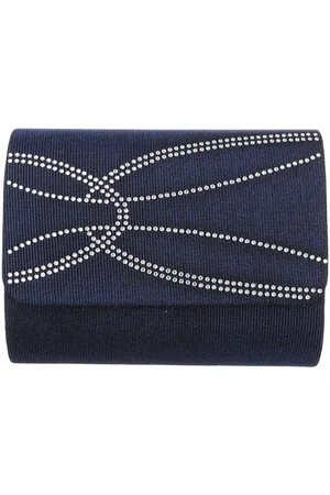 Ital-Design Schultertasche Sehr kleine, Damentasche clutch schultertasche mit strass in Dunkelblau - Verkäufer: