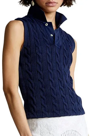 Ralph Lauren Strickpullover Pullover Strick Zopfmuster Pulli Polo Cropped Jumper - Verkäufer: eldigo