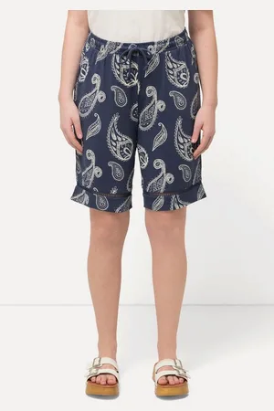 Ulla Popken Jeansshorts Jersey-Shorts Paisleymuster Lochstickerei - Verkäufer: Popken Fashion Group