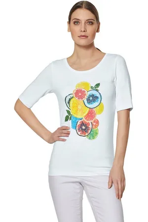Madeleine Kurzarmshirt Halbarm-Shirt mit farbstarkem Früchte-Print - Verkäufer: Premio Fashion GmbH