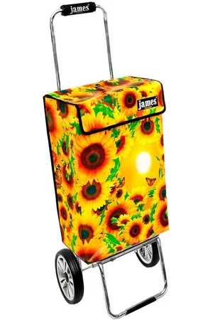 JAMES Einkaufstrolley MIRASOL - stabiler Einkaufswagen mit individuellem Design, Handmade in Austria - Einkaufsbegleiter mit viel Stauraum - trägt 40kg - Verkäufer: Warenhaus 23