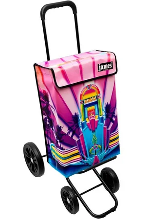JAMES Einkaufstrolley JUKEBOX - stabiler Einkaufswagen mit individuellem Design, Handmade in Austria - Einkaufsbegleiter mit viel Stauraum - trägt 40kg - Verkäufer: Warenhaus 23