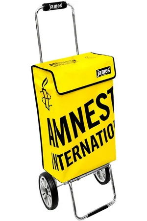 JAMES Einkaufstrolley AMNESTY-INTERNATIONAL - stabiler Einkaufswagen mit individuelle Design, Handmade in Austria - Einkaufsbegleiter mit viel Stauraum - trägt 40kg - Verkäufer: Warenhaus 23
