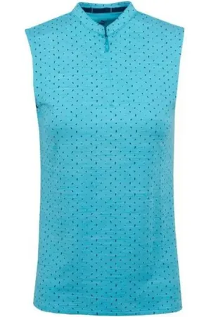 PUMA Poloshirt Golf Polo Cloudspun Sleeveless Polka Hellblau Damen - Verkäufer: Svens Golfshop GmbH