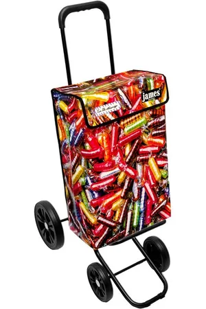 JAMES Einkaufstrolley MÄSSMOGGE - stabiler Einkaufswagen mit individuellem Design, Handmade in Austria - Einkaufsbegleiter mit viel Stauraum - trägt 40kg - Verkäufer: Warenhaus 23