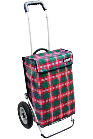 JAMES Einkaufstrolley SCHOTTEN - stabiler Einkaufswagen mit individuellem Design, Handmade in Austria - Einkaufsbegleiter mit viel Stauraum - trägt 40kg - Verkäufer: Warenhaus 23