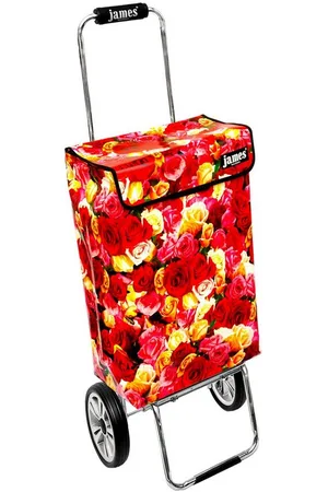 JAMES Einkaufstrolley ROSY - stabiler Einkaufswagen mit individuellem Design, Handmade in Austria - Einkaufsbegleiter mit viel Stauraum - trägt 40kg - Verkäufer: Warenhaus 23