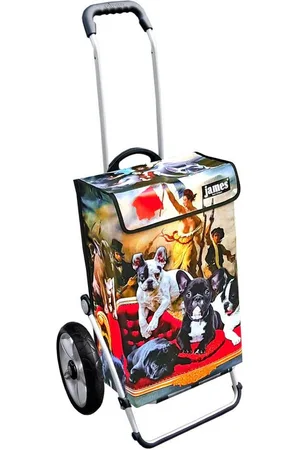 JAMES Einkaufstrolley BULLDOG-REVOLUTION - stabiler Einkaufswagen mit individuellem Design, Handmade in Austria - Einkaufsbegleiter mit viel Stauraum - trägt 40kg - Verkäufer: Warenhaus 23