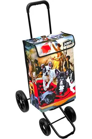 JAMES Einkaufstrolley BULLDOG-REVOLUTION - stabiler Einkaufswagen mit individuellem Design, Handmade in Austria - Einkaufsbegleiter mit viel Stauraum - trägt 40kg - Verkäufer: Warenhaus 23