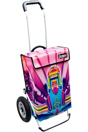 JAMES Einkaufstrolley JUKEBOX - stabiler Einkaufswagen mit individuellem Design, Handmade in Austria - Einkaufsbegleiter mit viel Stauraum - trägt 40kg - Verkäufer: Warenhaus 23