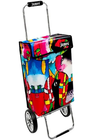 JAMES Einkaufstrolley SUSY - stabiler Einkaufswagen mit individuellem Design, Handmade in Austria - Einkaufsbegleiter mit viel Stauraum - trägt 40kg - Verkäufer: Warenhaus 23