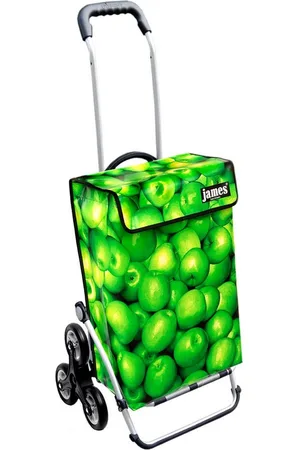 JAMES Einkaufstrolley APPLE - stabiler Einkaufswagen mit individuellem Design, Handmade in Austria - Einkaufsbegleiter mit viel Stauraum - trägt 40kg - Verkäufer: Warenhaus 23