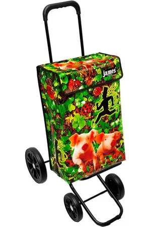 JAMES Einkaufstrolley LUCKY - stabiler Einkaufswagen mit individuellem Design, Handmade in Austria - Einkaufsbegleiter mit viel Stauraum - trägt 40kg - Verkäufer: Warenhaus 23