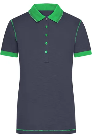 James & Nicholson Poloshirt Doppelpack Damenpoloshirt in trendiger Slub Qualität Urban Polo JN979 (Spar-Set, 2er-Pack) Hochwertiger Single Jersey aus Flammgarn - Verkäufer: Silberpfeil