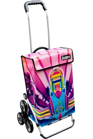 JAMES Einkaufstrolley JUKEBOX - stabiler Einkaufswagen mit individuellem Design, Handmade in Austria - Einkaufsbegleiter mit viel Stauraum - trägt 40kg - Verkäufer: Warenhaus 23