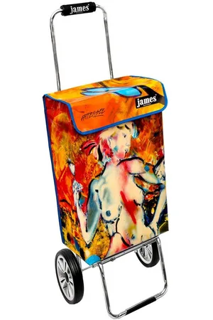 JAMES Einkaufstrolley ATTERSEE - stabiler Einkaufswagen mit individuellem Design, Handmade in Austria - Einkaufsbegleiter mit viel Stauraum - trägt 40kg - Verkäufer: Warenhaus 23