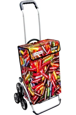 JAMES Einkaufstrolley MÄSSMOGGE - stabiler Einkaufswagen mit individuellem Design, Handmade in Austria - Einkaufsbegleiter mit viel Stauraum - trägt 40kg - Verkäufer: Warenhaus 23