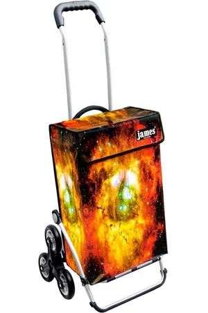 JAMES Einkaufstrolley STARLIGHT - stabiler Einkaufswagen mit individuellem Design, Handmade in Austria - Einkaufsbegleiter mit viel Stauraum - trägt 40kg - Verkäufer: Warenhaus 23