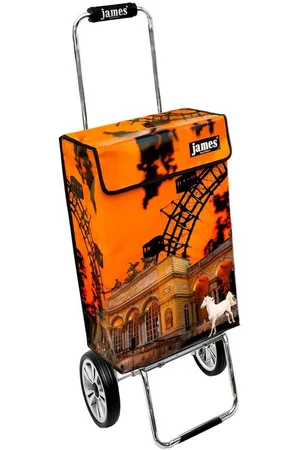 JAMES Einkaufstrolley VIENNA - stabiler Einkaufswagen mit individuellem Design, Handmade in Austria - Einkaufsbegleiter mit viel Stauraum - trägt 40kg - Verkäufer: Warenhaus 23