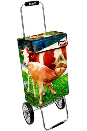 JAMES Einkaufstrolley MUKULI - stabiler Einkaufswagen mit individuellem Design, Handmade in Austria - Einkaufsbegleiter mit viel Stauraum - trägt 40kg - Verkäufer: Warenhaus 23