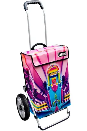 JAMES Einkaufstrolley JUKEBOX - stabiler Einkaufswagen mit individuellem Design, Handmade in Austria - Einkaufsbegleiter mit viel Stauraum - trägt 40kg - Verkäufer: Warenhaus 23