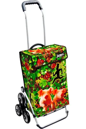 JAMES Einkaufstrolley LUCKY - stabiler Einkaufswagen mit individuellem Design, Handmade in Austria - Einkaufsbegleiter mit viel Stauraum - trägt 40kg - Verkäufer: Warenhaus 23