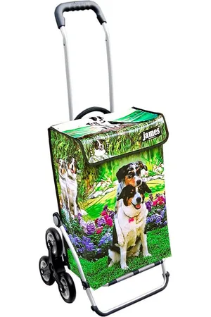 JAMES Einkaufstrolley AMY - stabiler Einkaufswagen mit individuellem Design, Handmade in Austria - Einkaufsbegleiter mit viel Stauraum - trägt 40kg - Verkäufer: Warenhaus 23