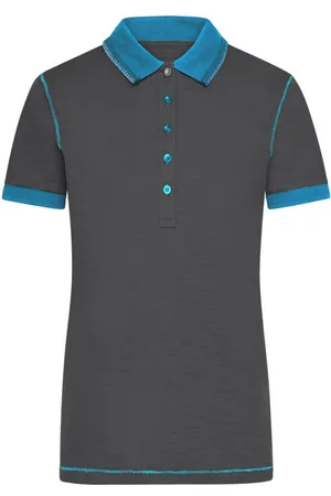 James & Nicholson Poloshirt Doppelpack Damenpoloshirt in trendiger Slub Qualität Urban Polo JN979 (Spar-Set, 2er-Pack) Hochwertiger Single Jersey aus Flammgarn - Verkäufer: Silberpfeil