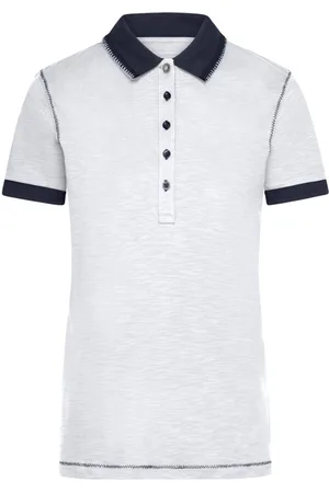 James & Nicholson Poloshirt Doppelpack Damenpoloshirt in trendiger Slub Qualität Urban Polo JN979 (Spar-Set, 2er-Pack) Hochwertiger Single Jersey aus Flammgarn - Verkäufer: Silberpfeil