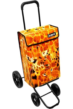 JAMES Einkaufstrolley GIRAFFEN - stabiler Einkaufswagen mit individuellem Design, Handmade in Austria - Einkaufsbegleiter mit viel Stauraum - trägt 40kg - Verkäufer: Warenhaus 23