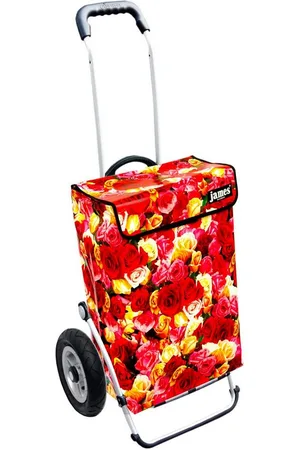 JAMES Einkaufstrolley ROSY - stabiler Einkaufswagen mit individuellem Design, Handmade in Austria - Einkaufsbegleiter mit viel Stauraum - trägt 40kg - Verkäufer: Warenhaus 23