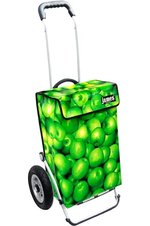 JAMES Einkaufstrolley APPLE - stabiler Einkaufswagen mit individuellem Design, Handmade in Austria - Einkaufsbegleiter mit viel Stauraum - trägt 40kg - Verkäufer: Warenhaus 23