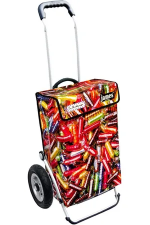 JAMES Einkaufstrolley MÄSSMOGGE - stabiler Einkaufswagen mit individuellem Design, Handmade in Austria - Einkaufsbegleiter mit viel Stauraum - trägt 40kg - Verkäufer: Warenhaus 23