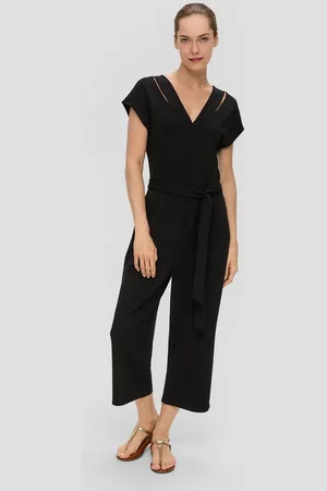 QS by s.Oliver Overall Jumpsuit aus Interlock-Jersey mit Elastikbund Cut Out - Verkäufer: s.Oliver