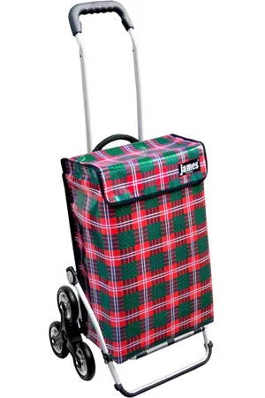 JAMES Einkaufstrolley SCHOTTEN - stabiler Einkaufswagen mit individuellem Design, Handmade in Austria - Einkaufsbegleiter mit viel Stauraum - trägt 40kg - Verkäufer: Warenhaus 23