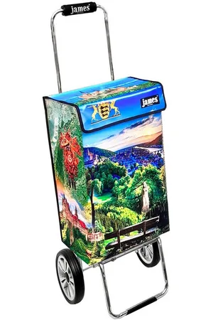 JAMES Einkaufstrolley BADEN-WUERTTEMBERG - stabiler Einkaufswagen mit individuellem Design, Handmade in Austria - Einkaufsbegleiter mit viel Stauraum - trägt 40kg - Verkäufer: Warenhaus 23